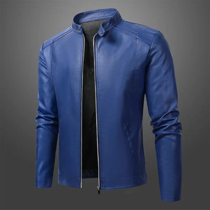 Giacca Biker in Pelle Elegante da Uomo