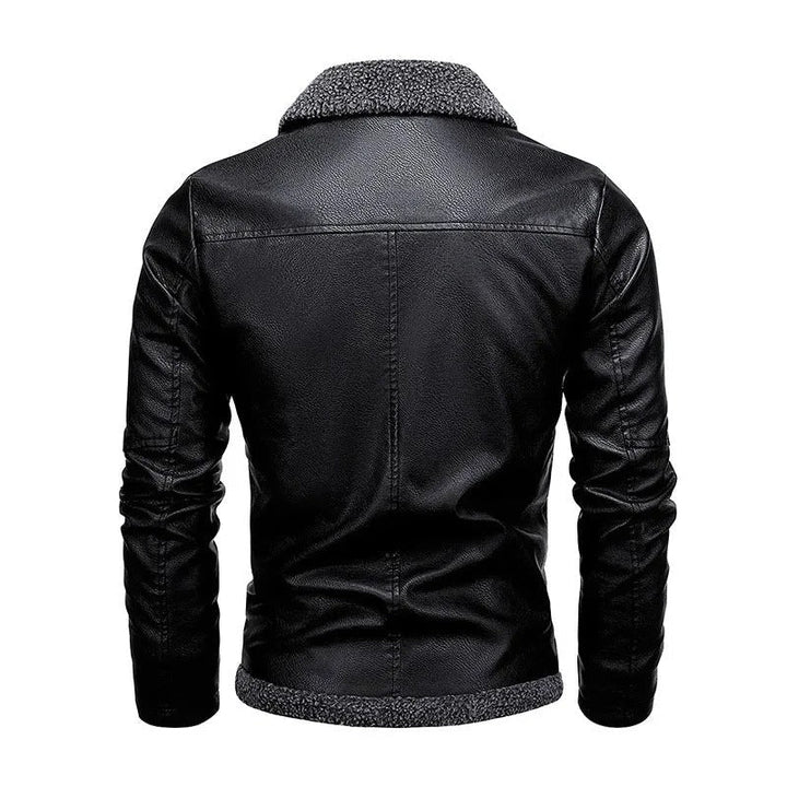 Giacca Elegante in Pelle Fleece