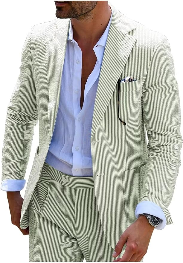 COMPLETO ESTIVO A RIGHE (PANTALONI+GIACCA) ROVESSA ROMA
