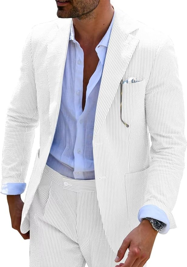 COMPLETO ESTIVO A RIGHE (PANTALONI+GIACCA) ROVESSA ROMA