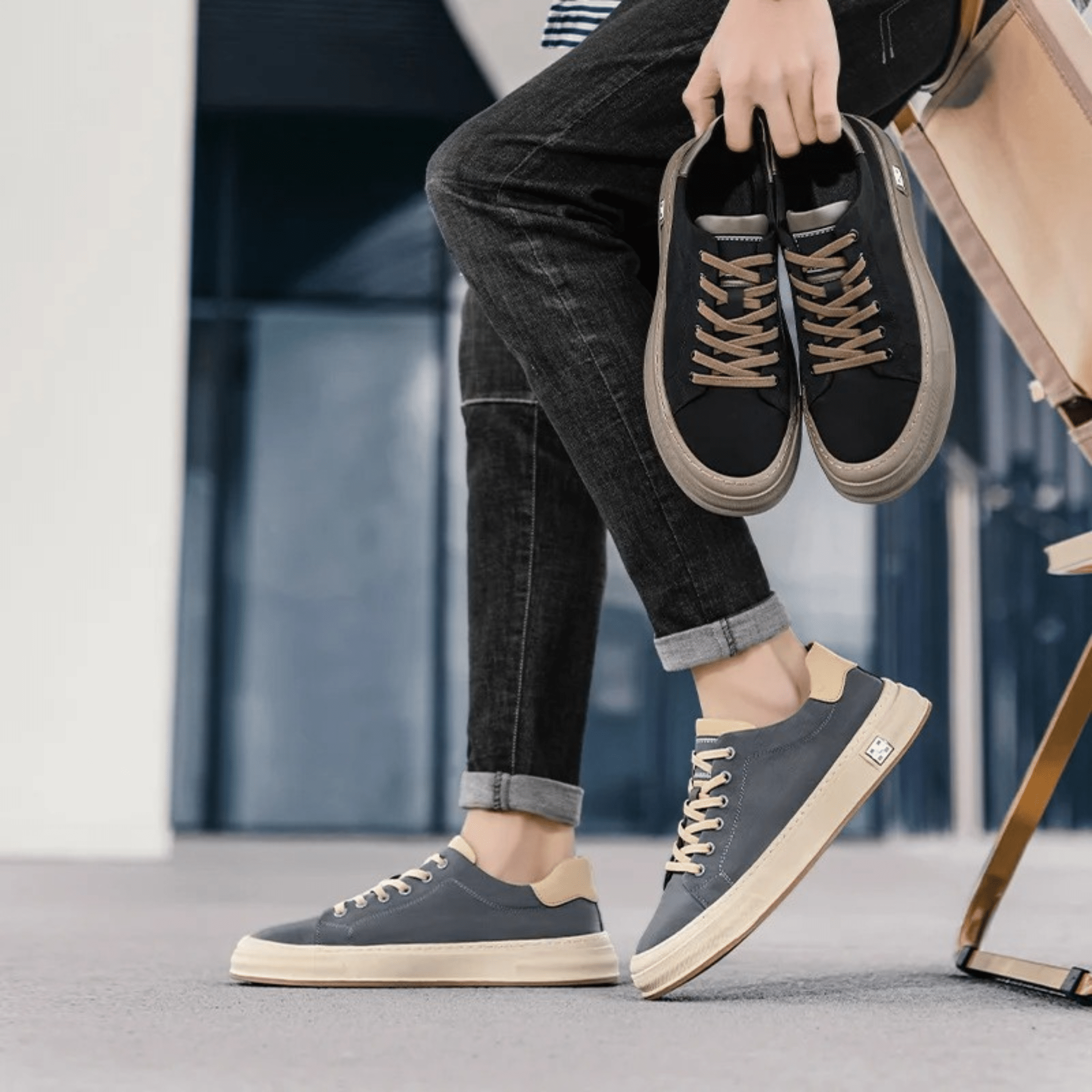 ROVESSA ROMA | SNEAKERS IN TELA DA UOMO